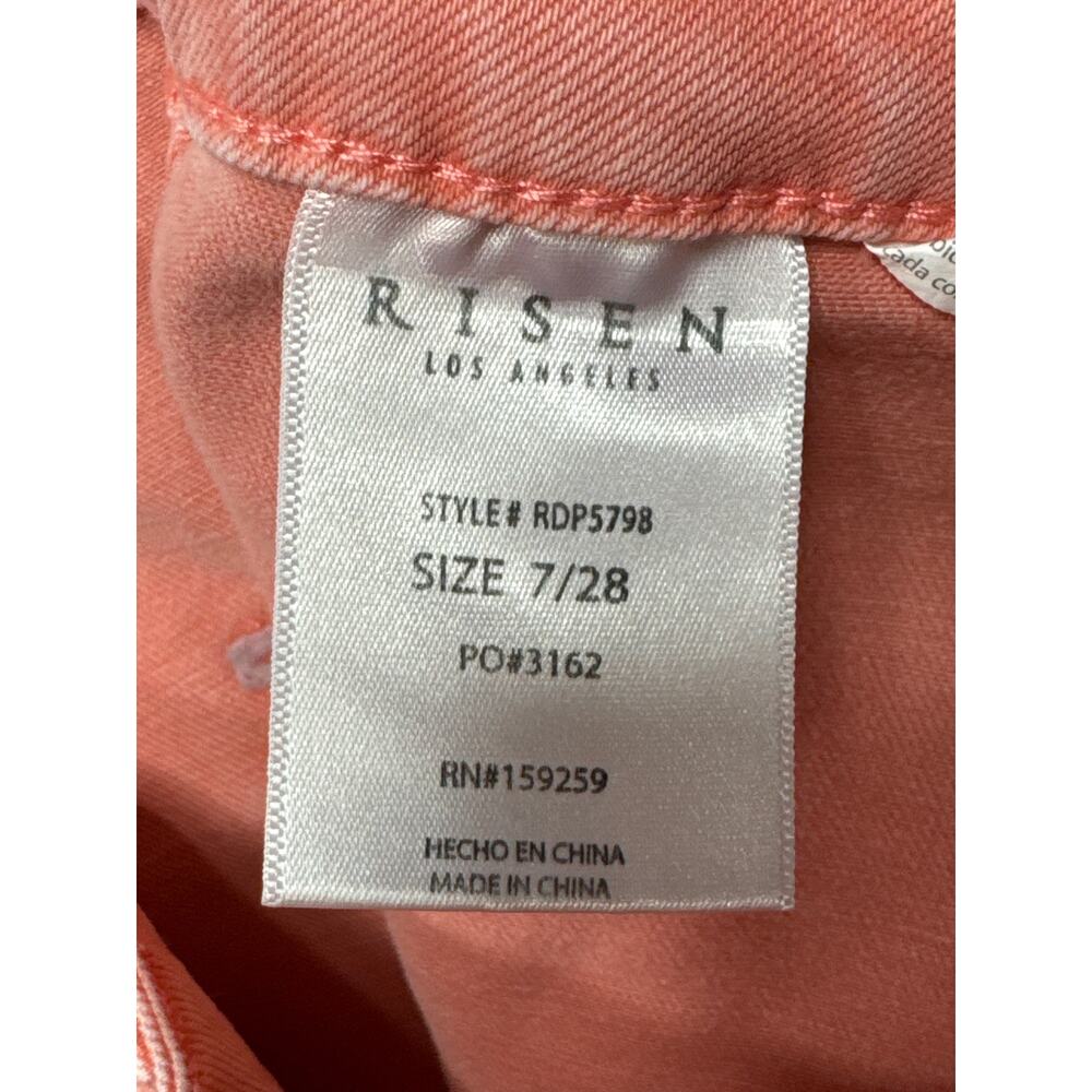 Risen Jeans Women's Pink Cargo Jogger Stretch Denim Jeans - Size 7/28 (28x27) - Picture 5 of 6